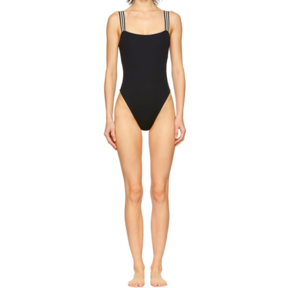 Solid & Striped ‘THE RILEY’ One Piece Ribbed Black Small Swimsuit